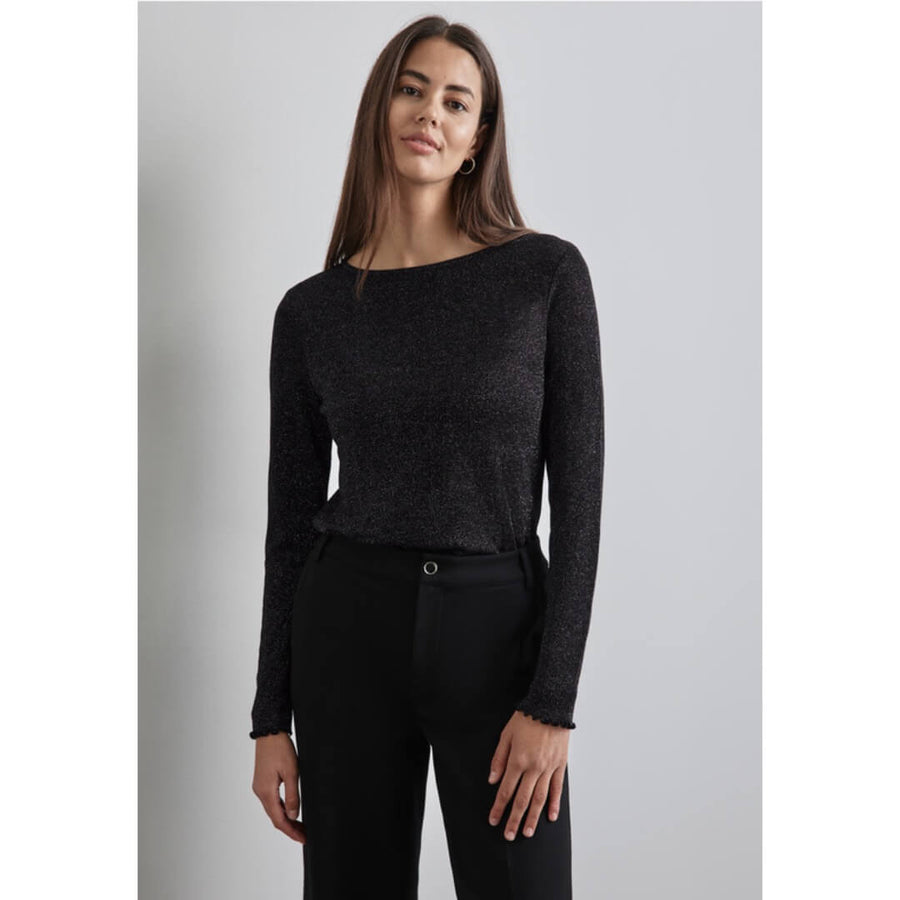 Street One paita lurex, musta - Moment.fi