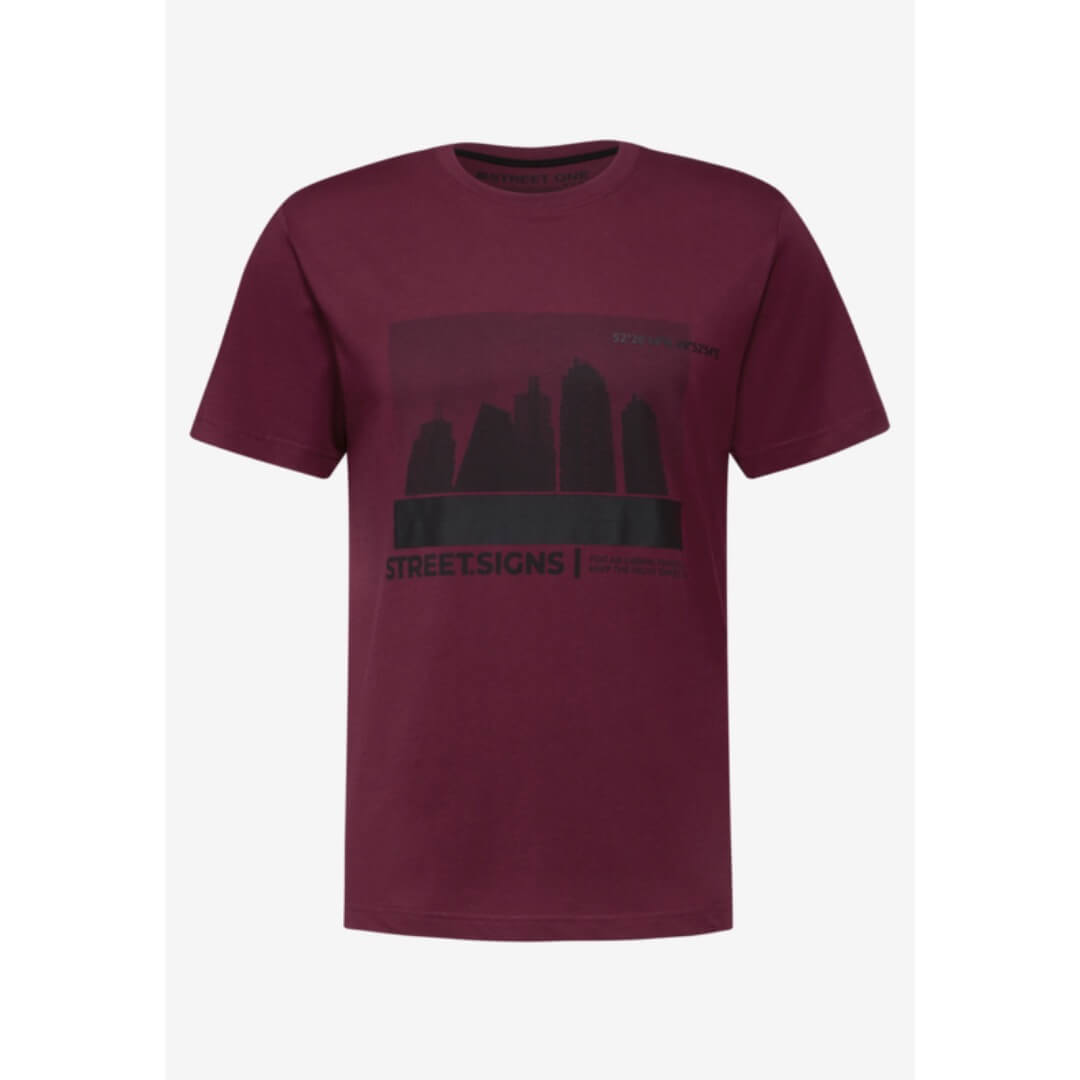 Street One t-paita printti, punainen - Moment.fi