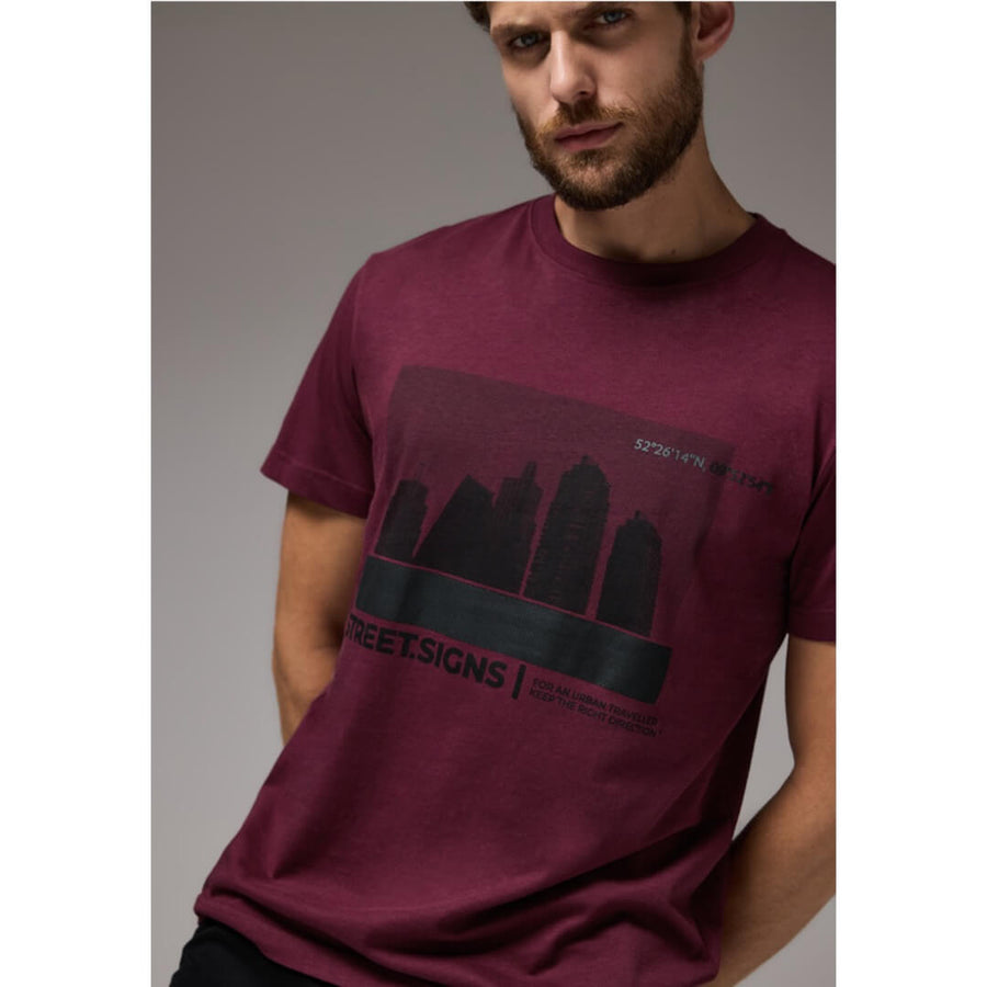 Street One t-paita printti, punainen - Moment.fi