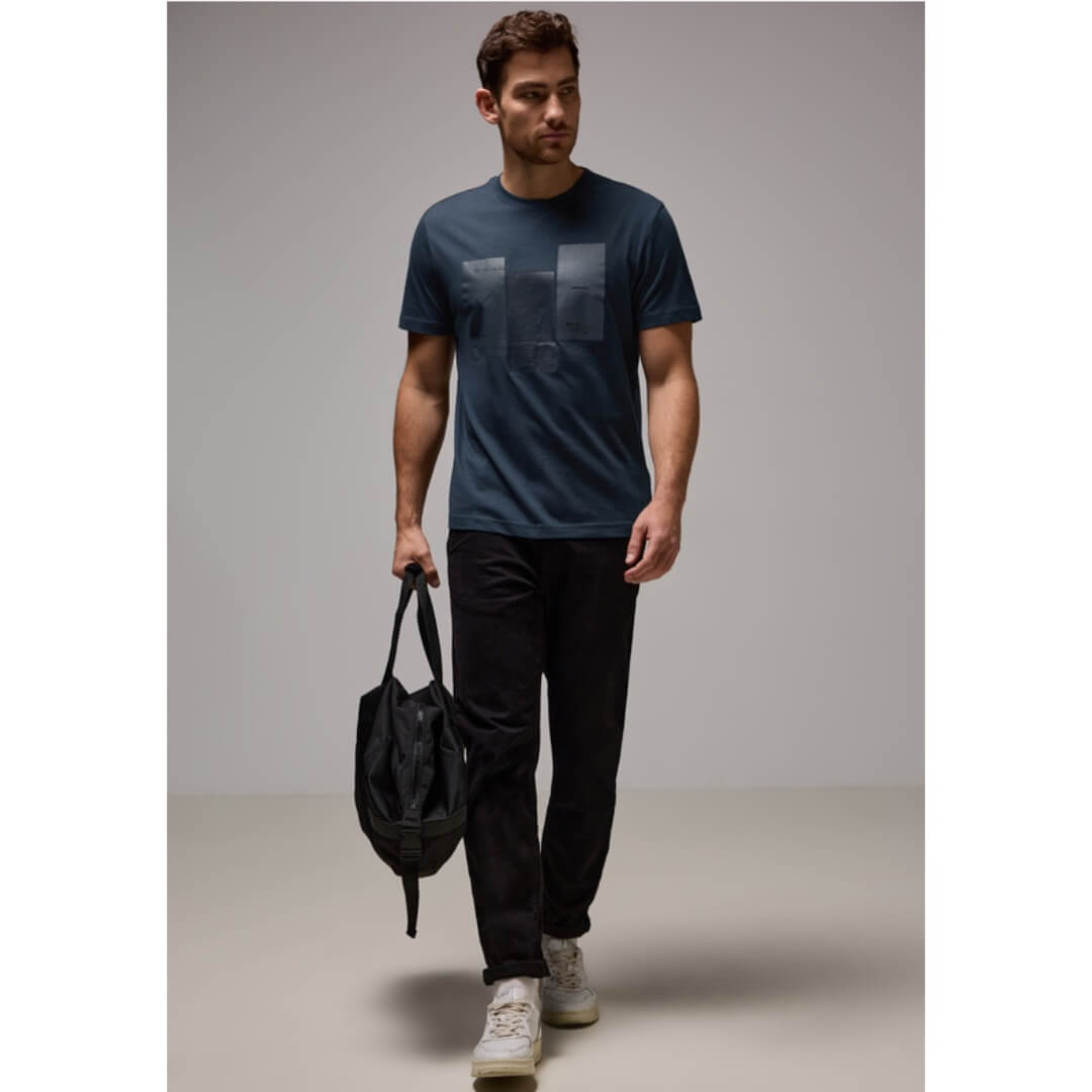 Street One t-paita printti, sininen - Moment.fi