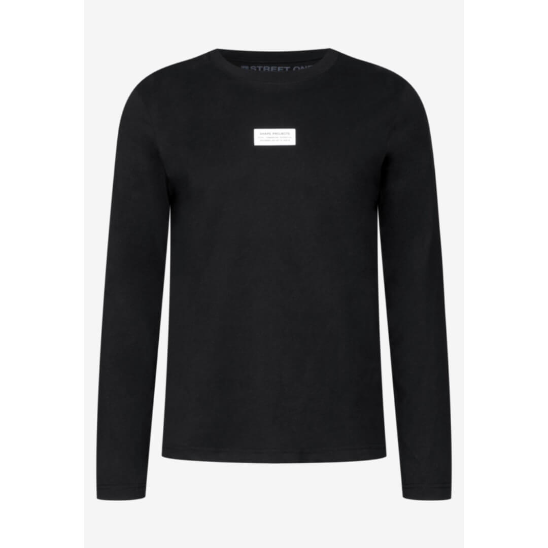 Street One t-paita 1/1, musta - Moment.fi