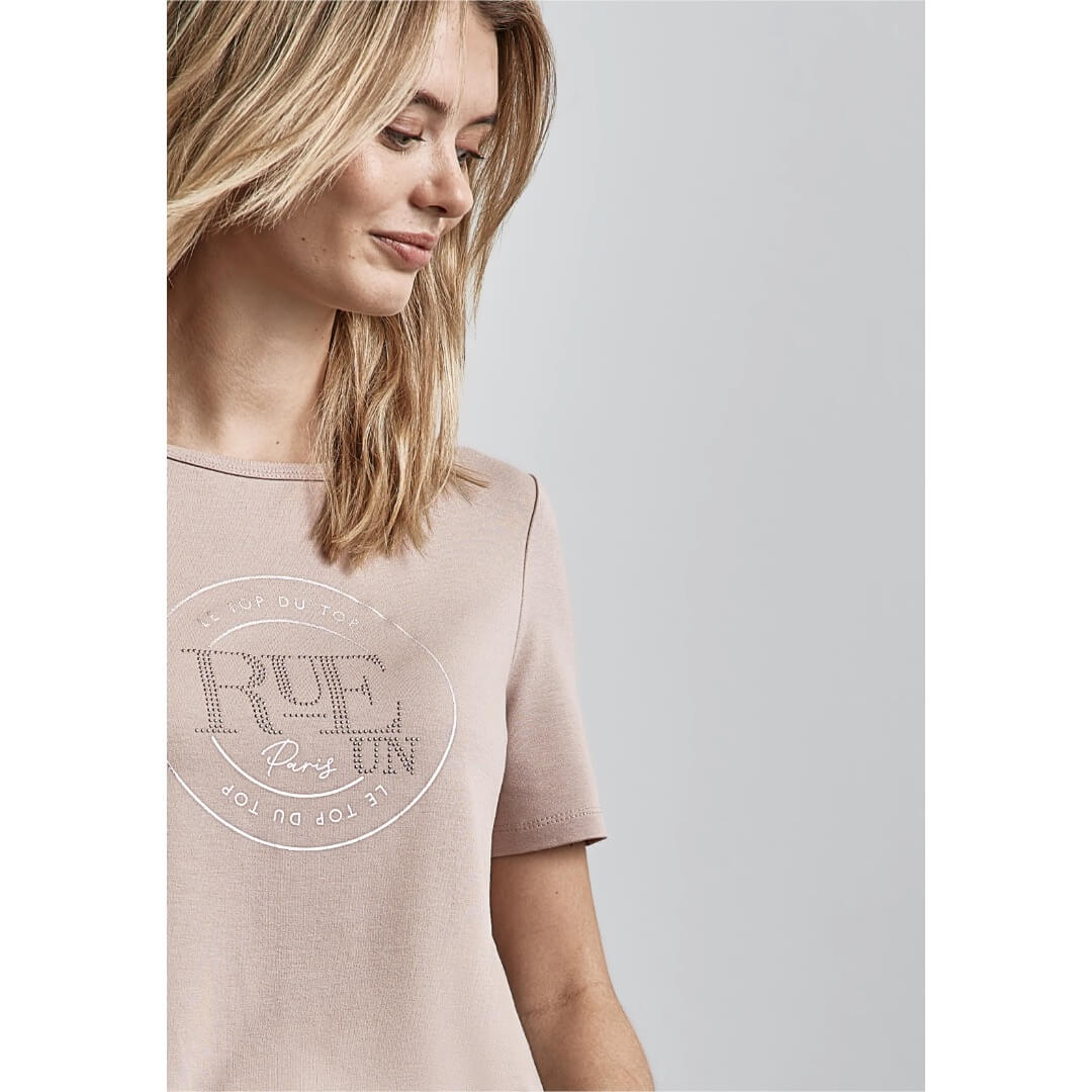 Street One t-paita art, beige - Moment.fi