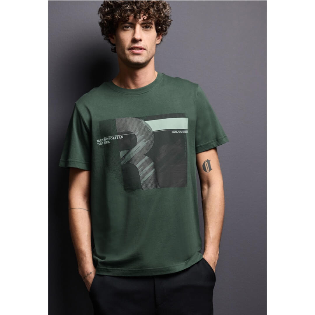 Street One t-paita printti, vihreä - Moment.fi