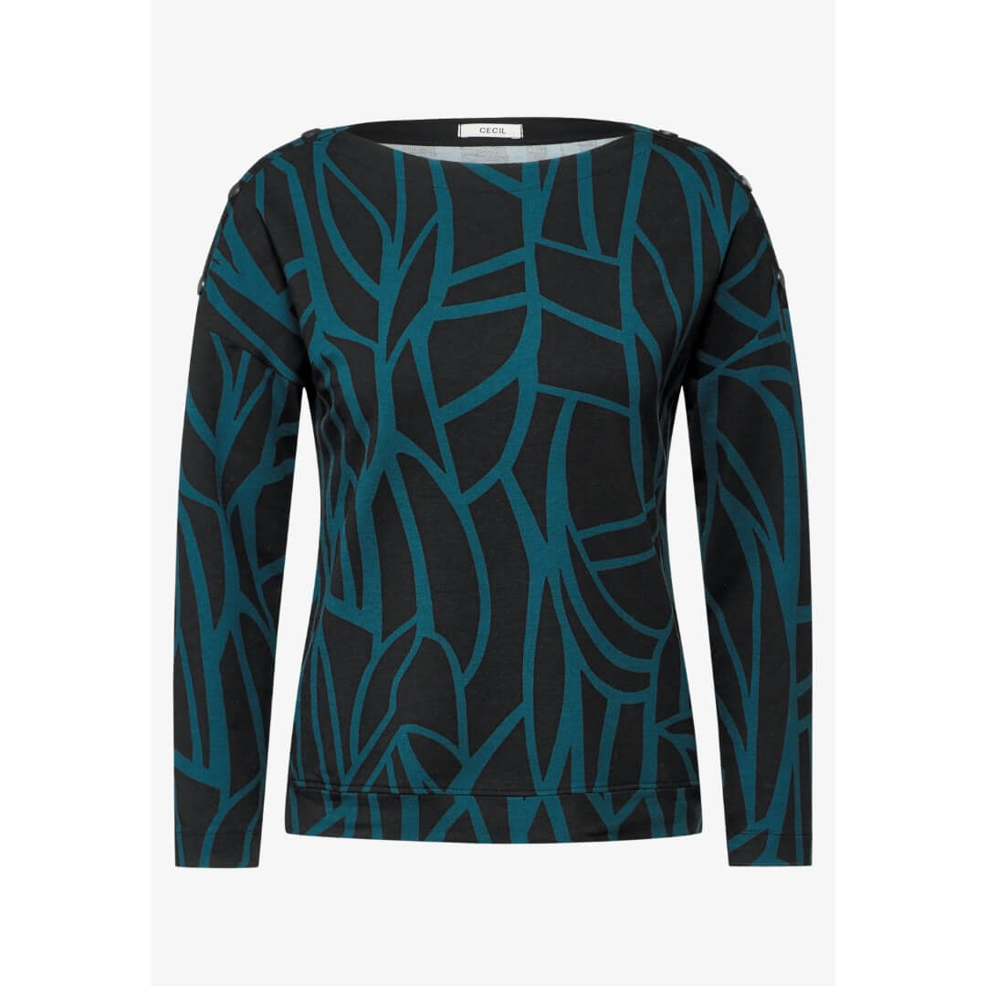 Cecil collegepaita kuosillinen, musta - Moment.fi