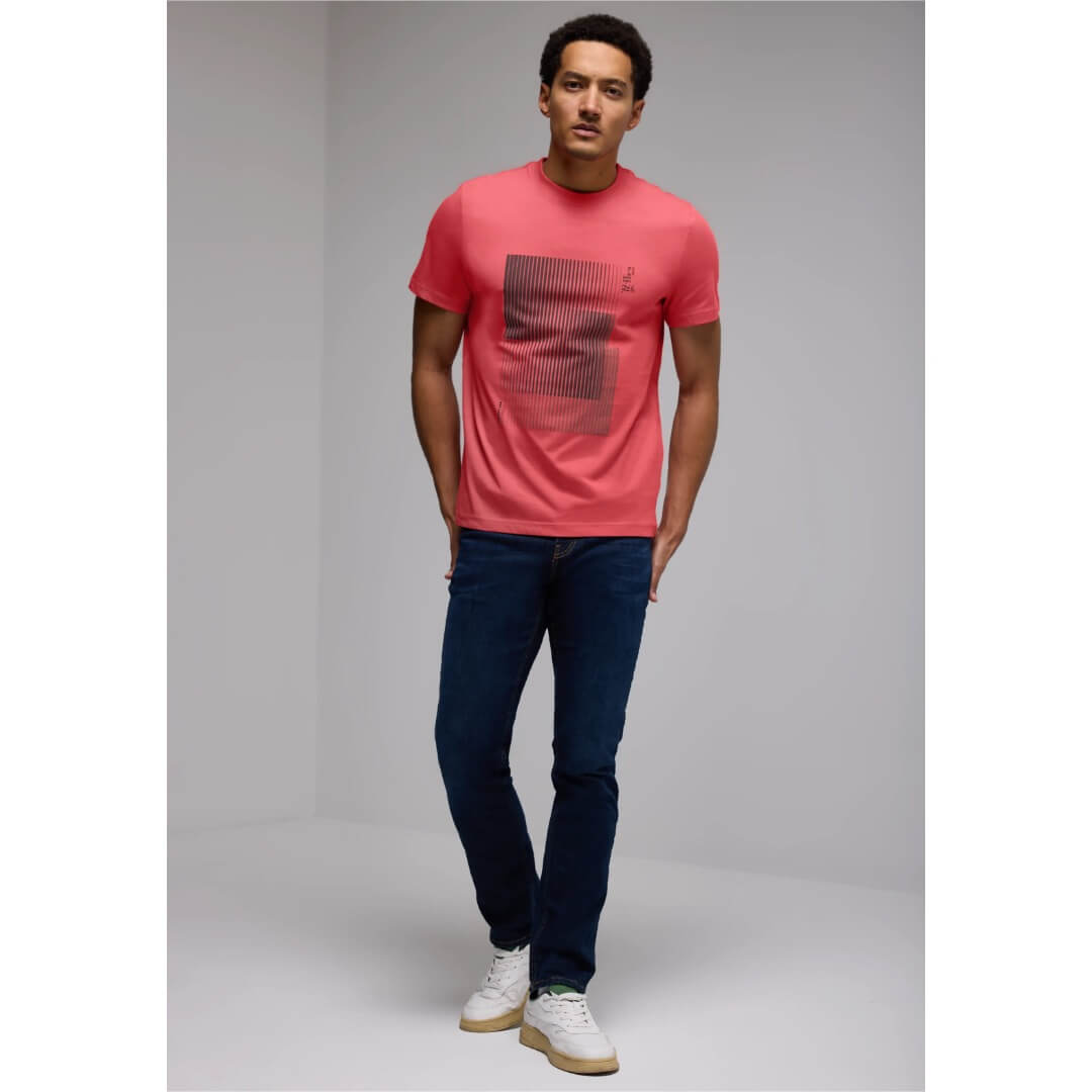 Street One t-paita printti, punainen - Moment.fi