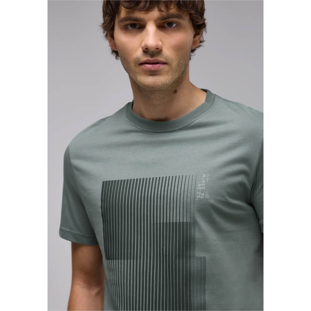 Street One t-paita printti, vihreä - Moment.fi