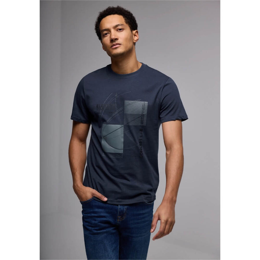 Street One t-paita printti, tummansininen - Moment.fi