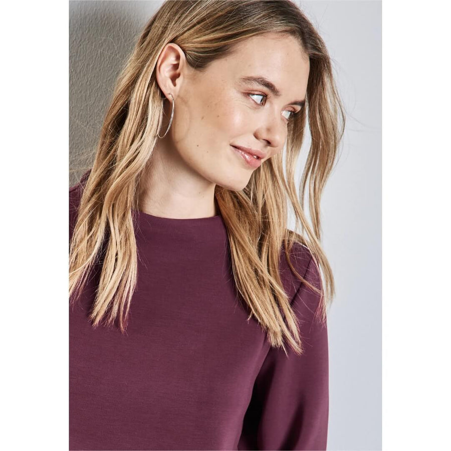 Street One collegepaita turtle, viini - Moment.fi