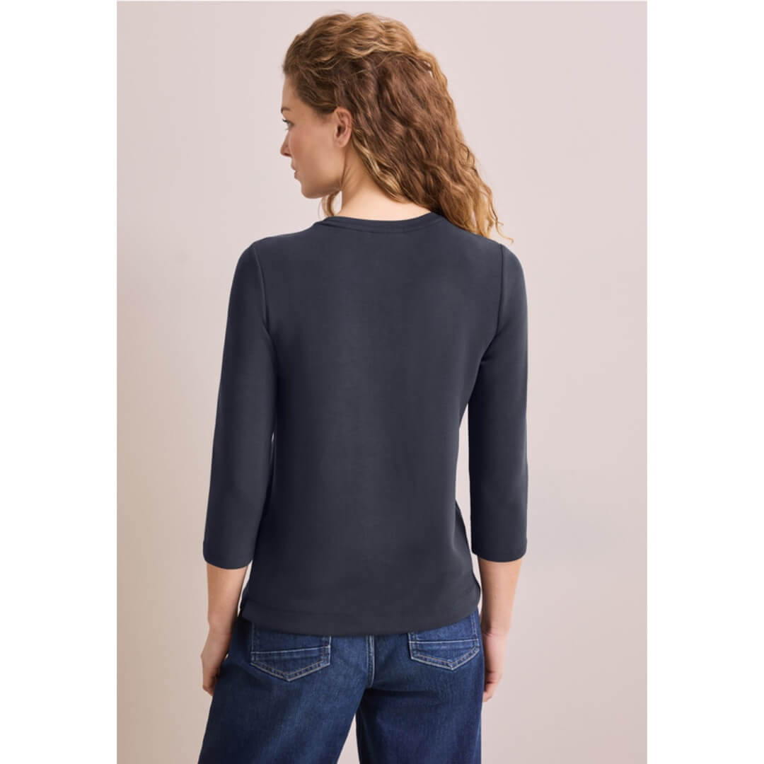 Cecil 3/4 collegepaita, tummansininen - Moment.fi