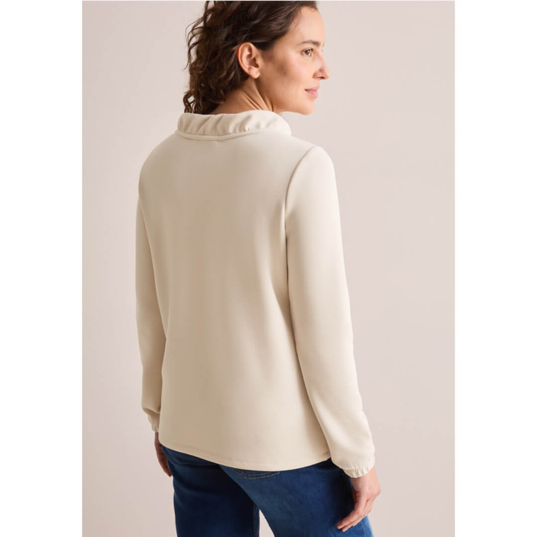 Cecil collegepaita pystykaulus, beige - Moment.fi