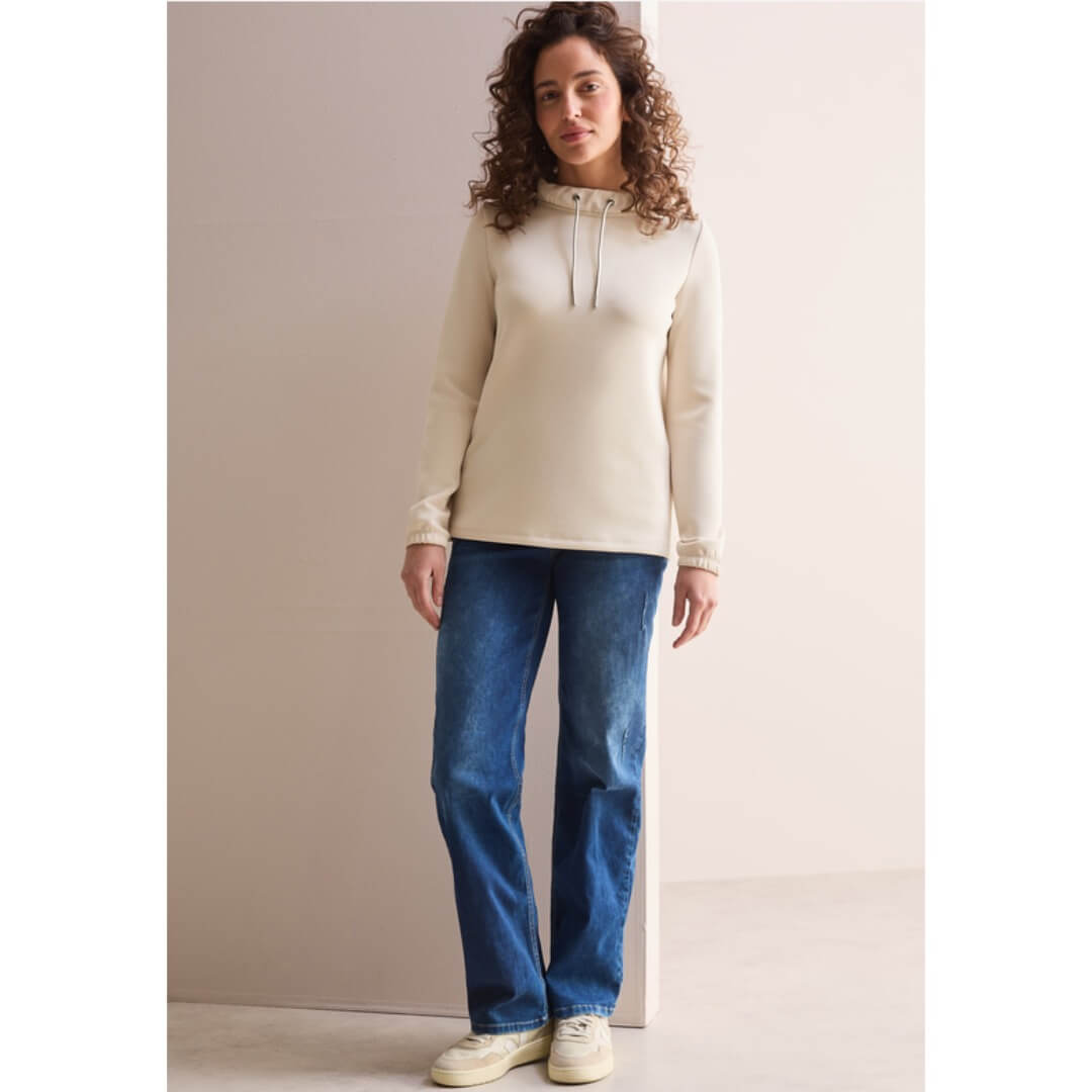 Cecil collegepaita pystykaulus, beige - Moment.fi