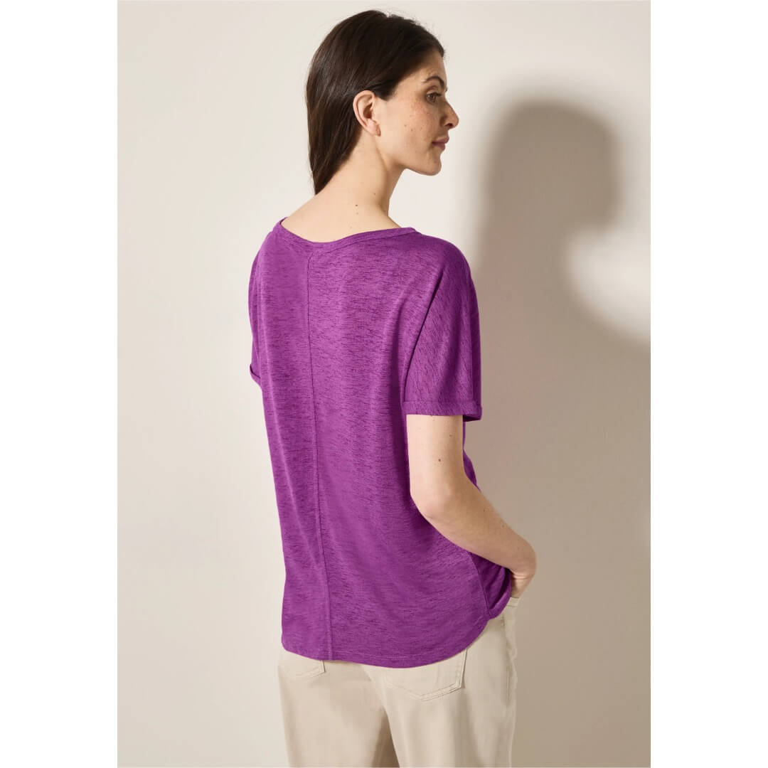 Cecil t-paita pellavalook, fuksia - Moment.fi