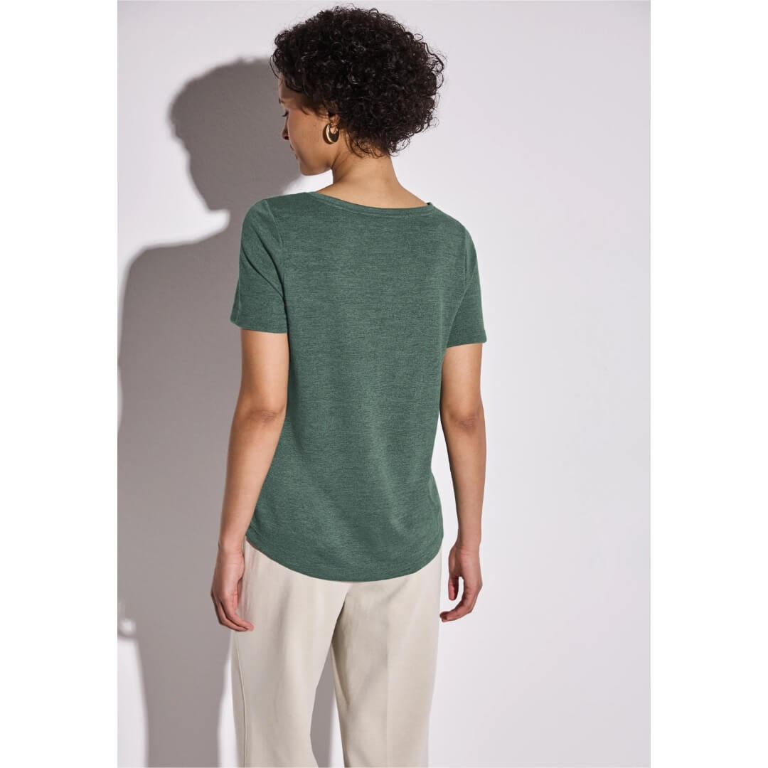 Street One pellavalook t-paita, vihreä - Moment.fi