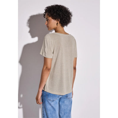 Street One pellavalook t-paita, beige - Moment.fi