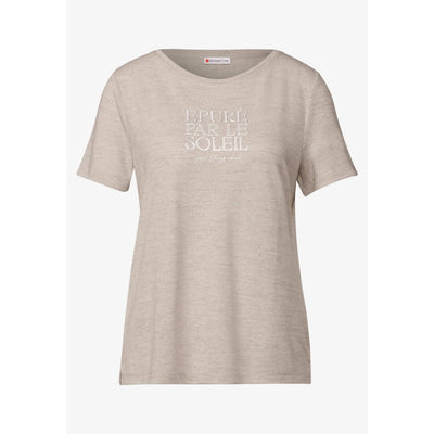Street One pellavalook t-paita, beige - Moment.fi