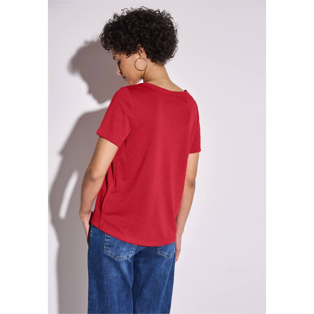 Street One pellavalook t-paita, punainen - Moment.fi