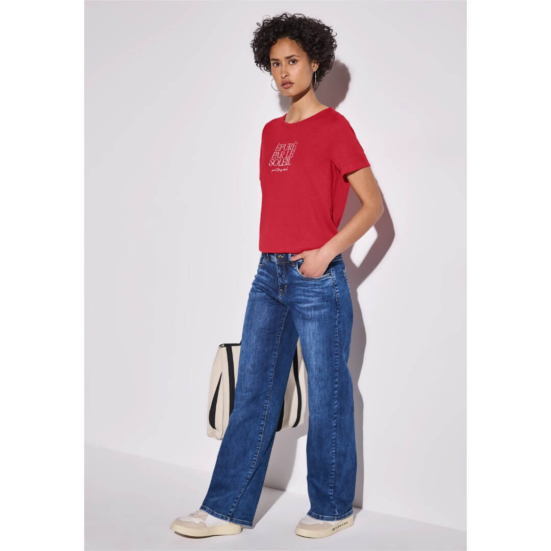 Street One pellavalook t-paita, punainen - Moment.fi