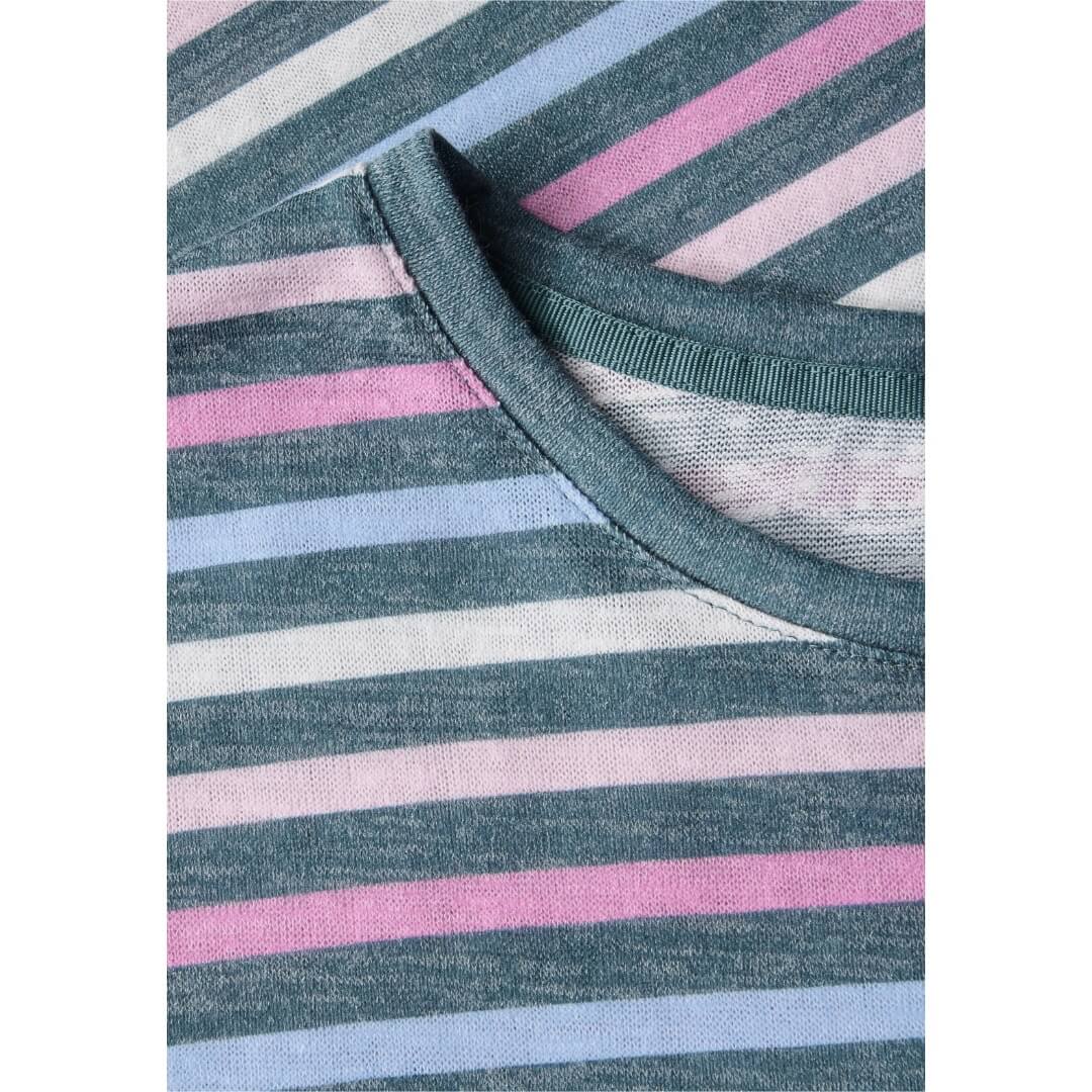 Street One t-paita raita, vihreä - Moment.fi