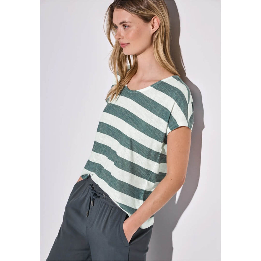 Street One pellavalook raita, vihreä - Moment.fi