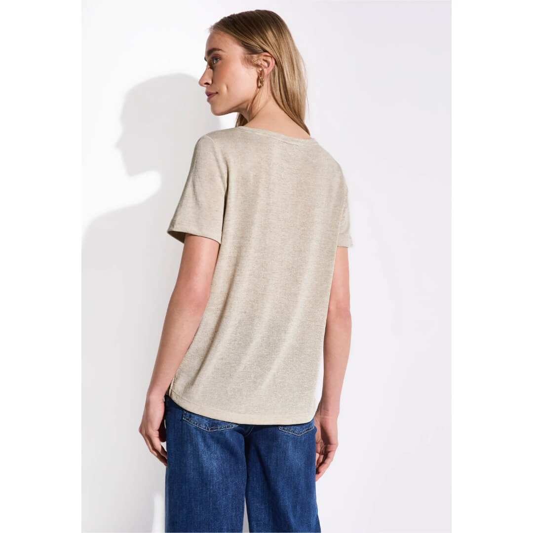 Street One t-paita, beige - Moment.fi