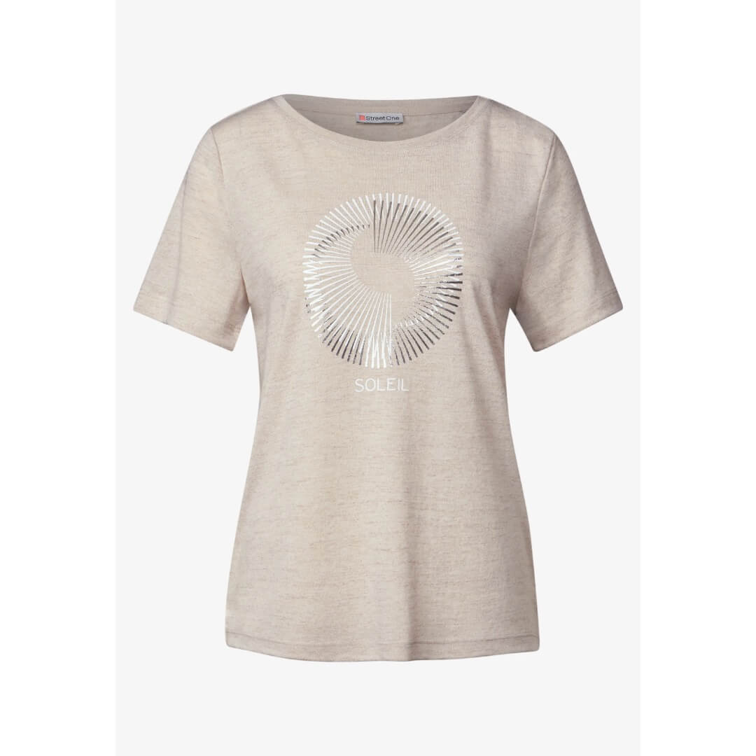 Street One t-paita, beige - Moment.fi