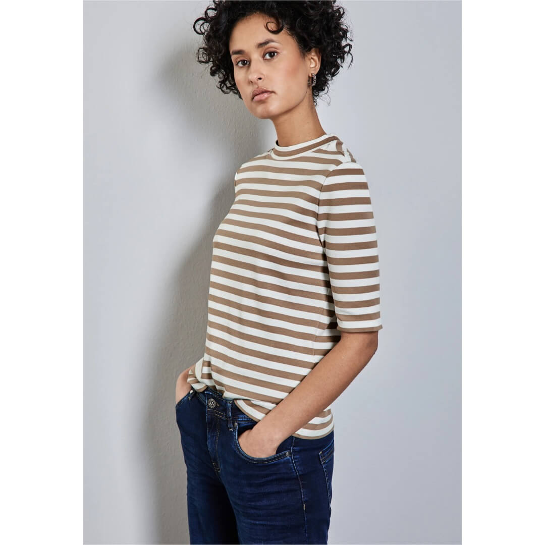 Street One raitatrikoo, beige - Moment.fi