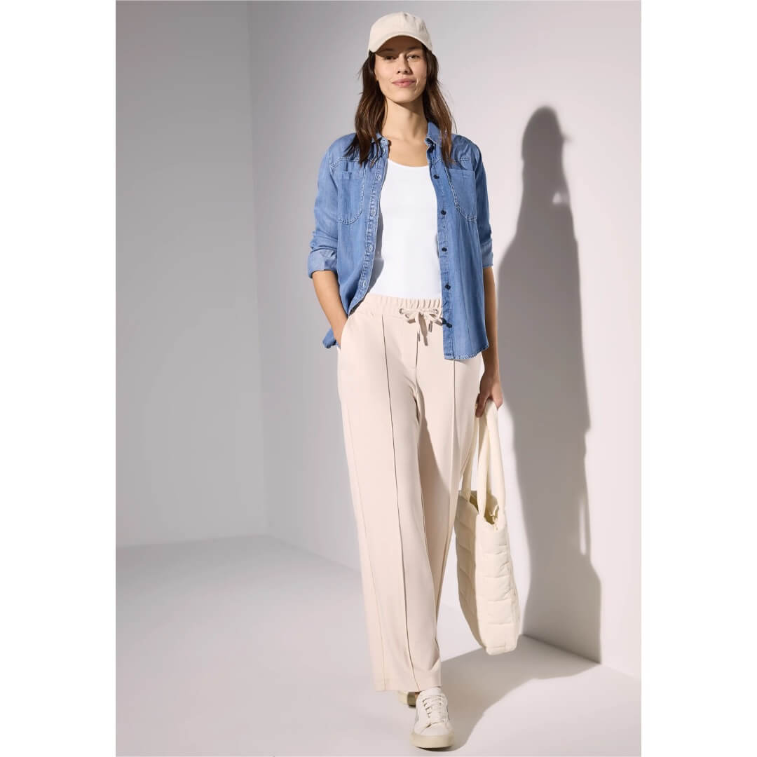 Cecil trikootoppi Linda, valkoinen - Moment.fi