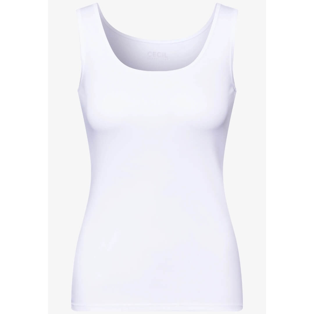 Cecil trikootoppi Linda, valkoinen - Moment.fi