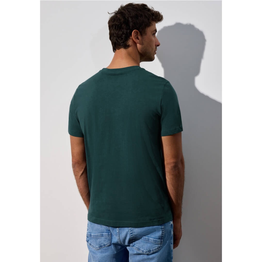 Street One t-paita printti, tummanvihreä - Moment.fi