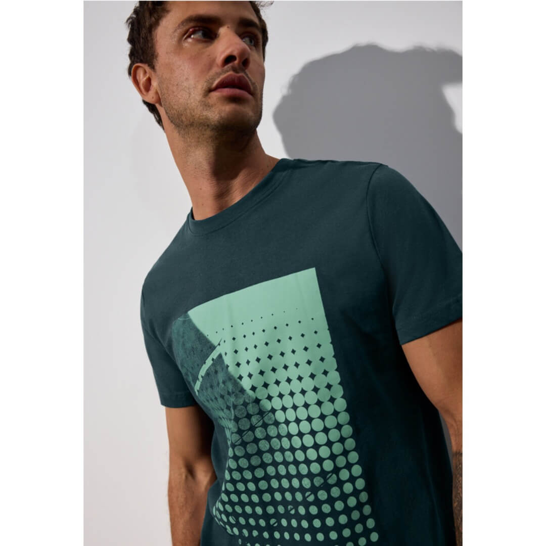 Street One t-paita printti, tummanvihreä - Moment.fi
