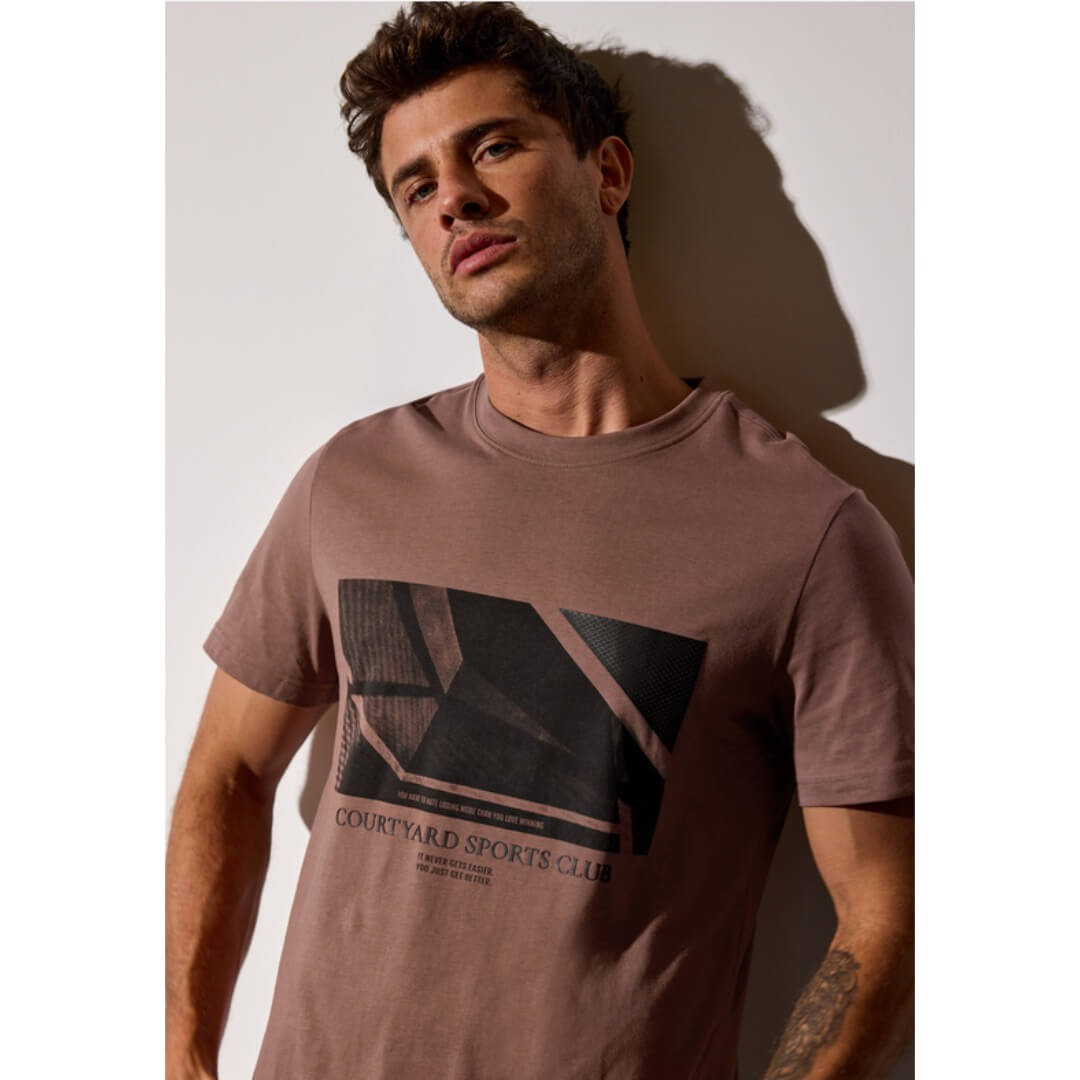 Street One t-paita printti, ruskea - Moment.fi