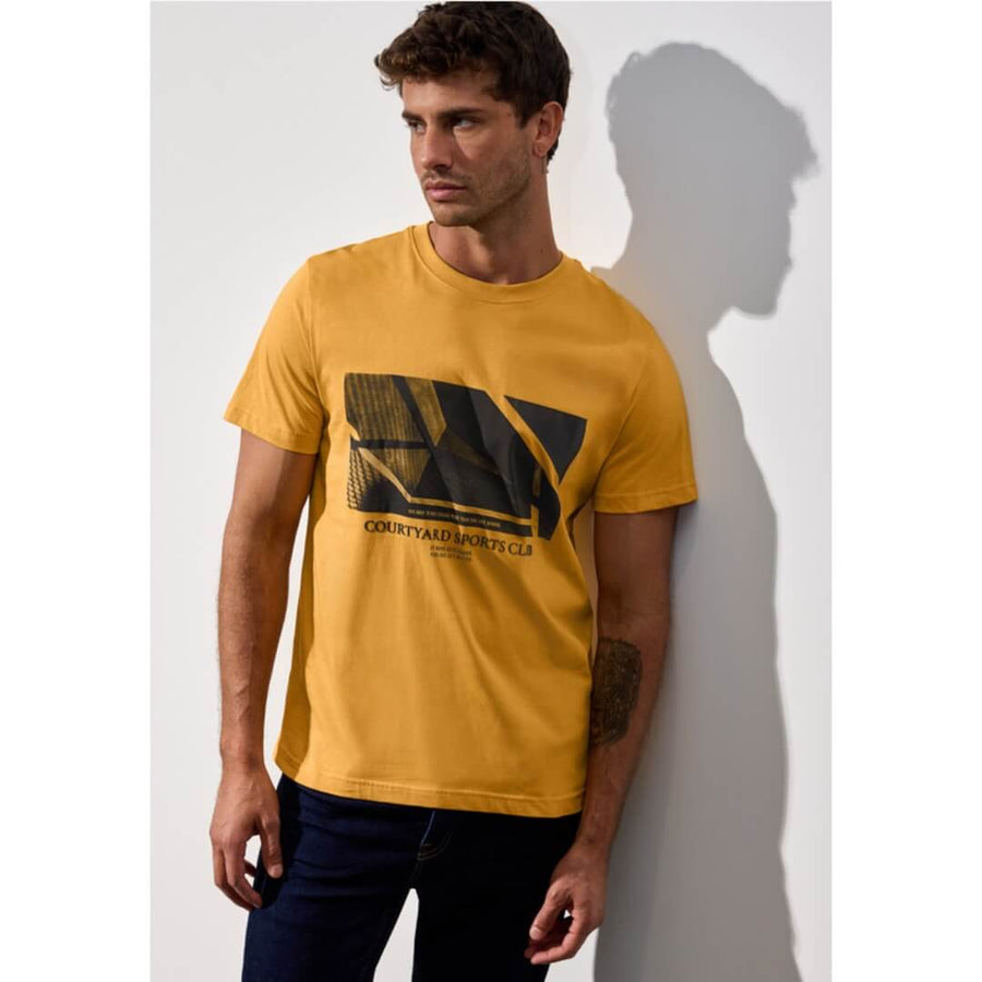 Street One t-paita printti, keltainen - Moment.fi