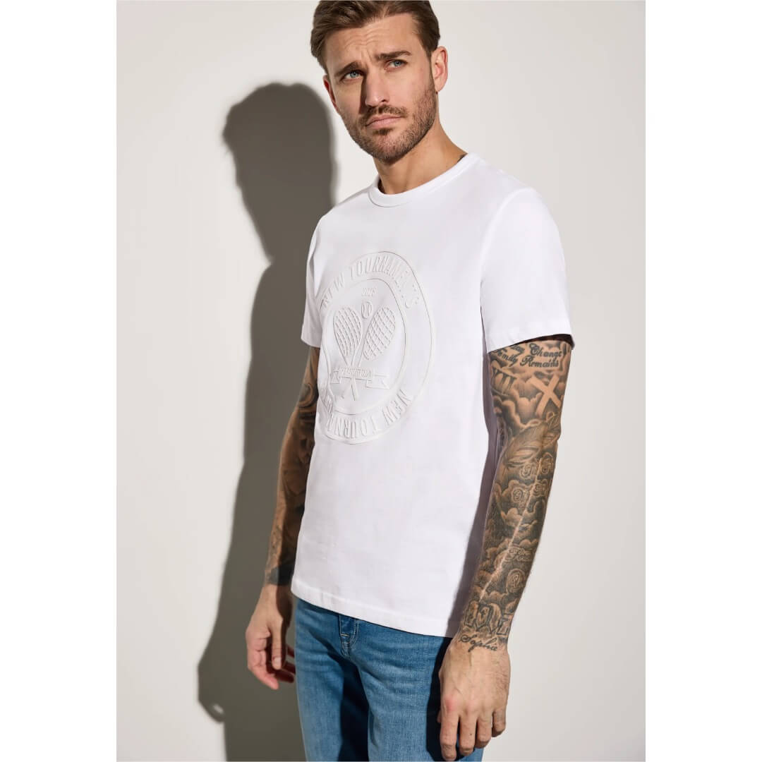 Street One t-paita printillä, valkoinen - Moment.fi