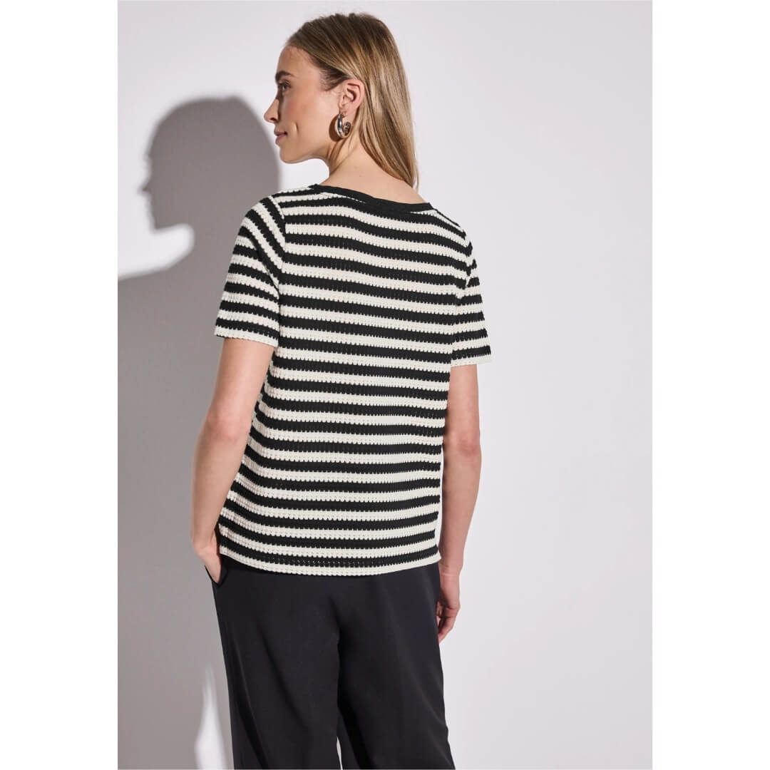 Street One t-paita neulos, musta - Moment.fi