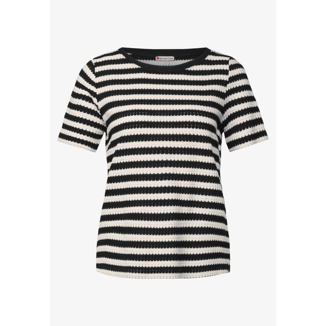 Street One t-paita neulos, musta - Moment.fi