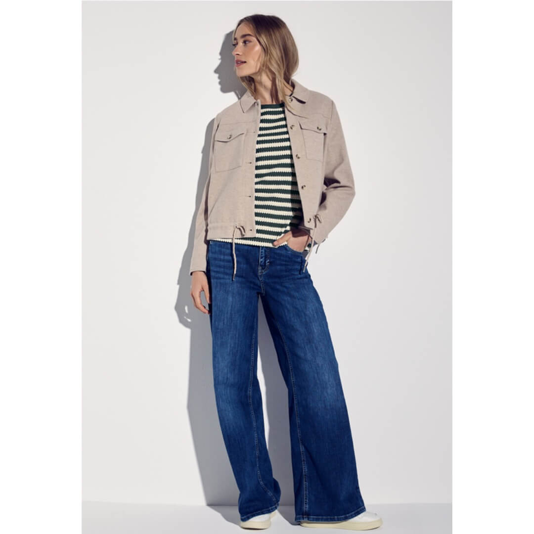 Street One t-paita neulos, tummanvihreä - Moment.fi