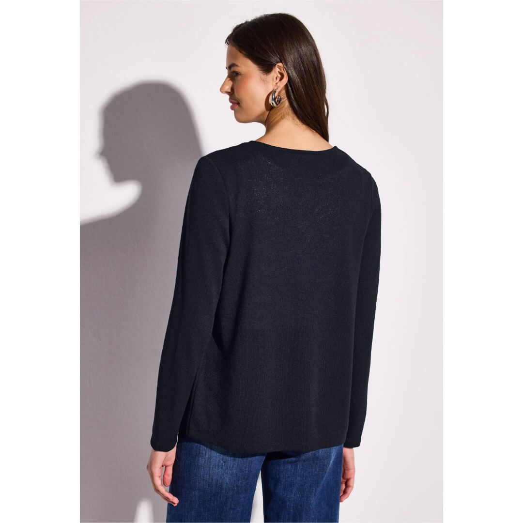 Street One neuletakki ohut, tummansininen - Moment.fi