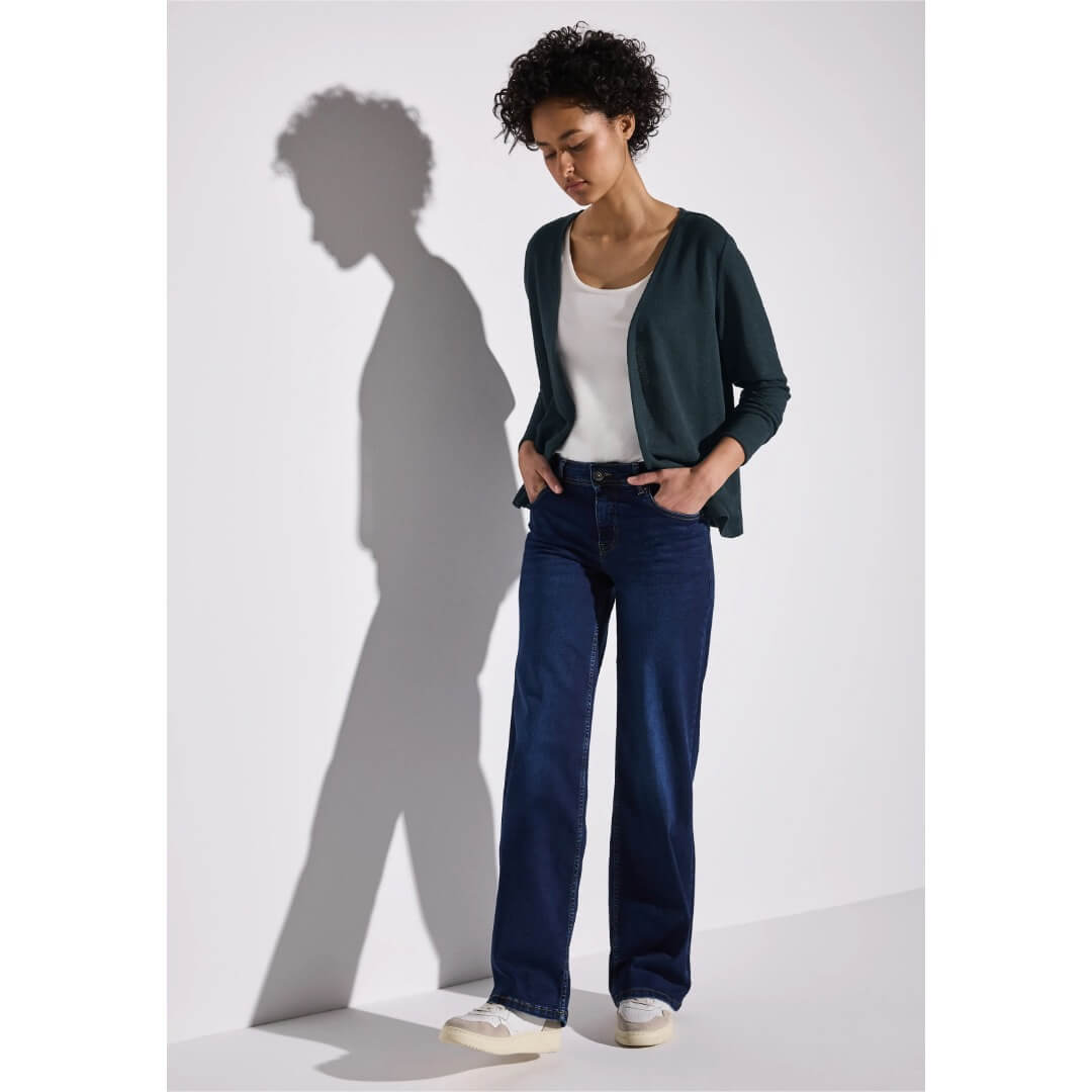 Street One neuletakki ohut, tummanvihreä - Moment.fi