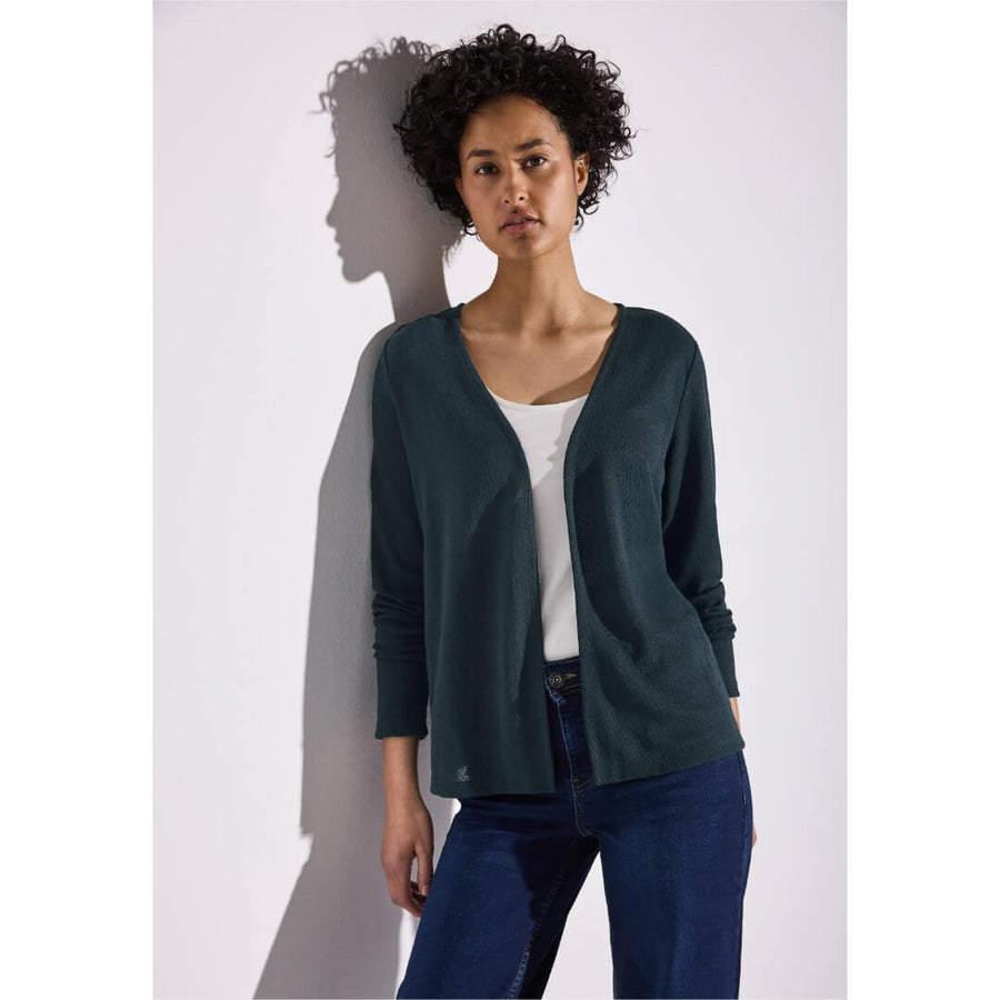 Street One neuletakki ohut, tummanvihreä - Moment.fi