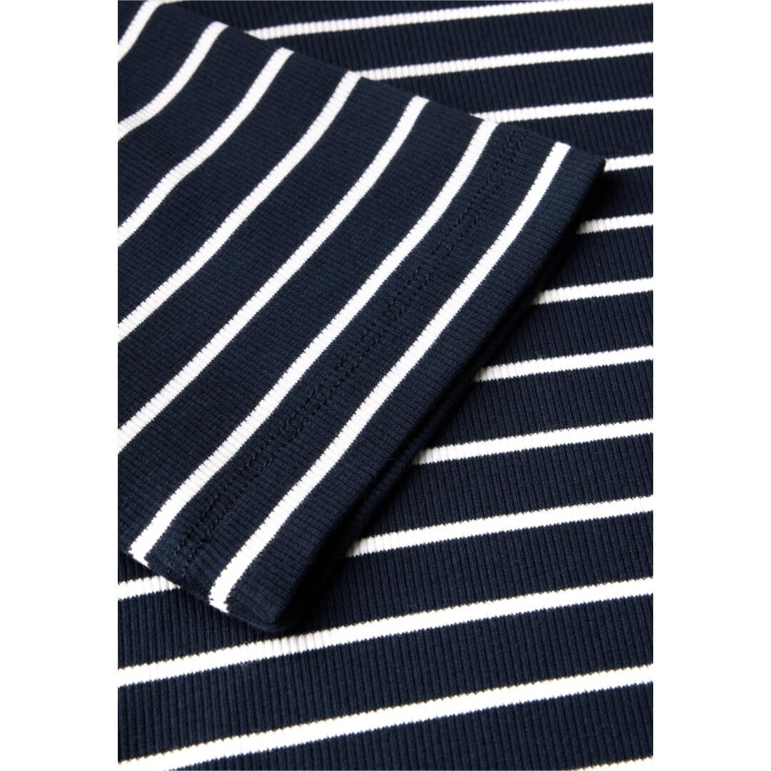 Cecil t-paita raidallinen rib, tummansininen - Moment.fi