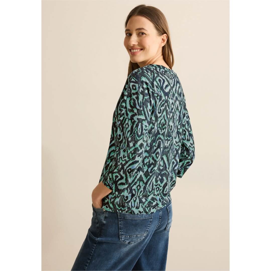 Cecil kuosipaita 3/4, vihreä - Moment.fi