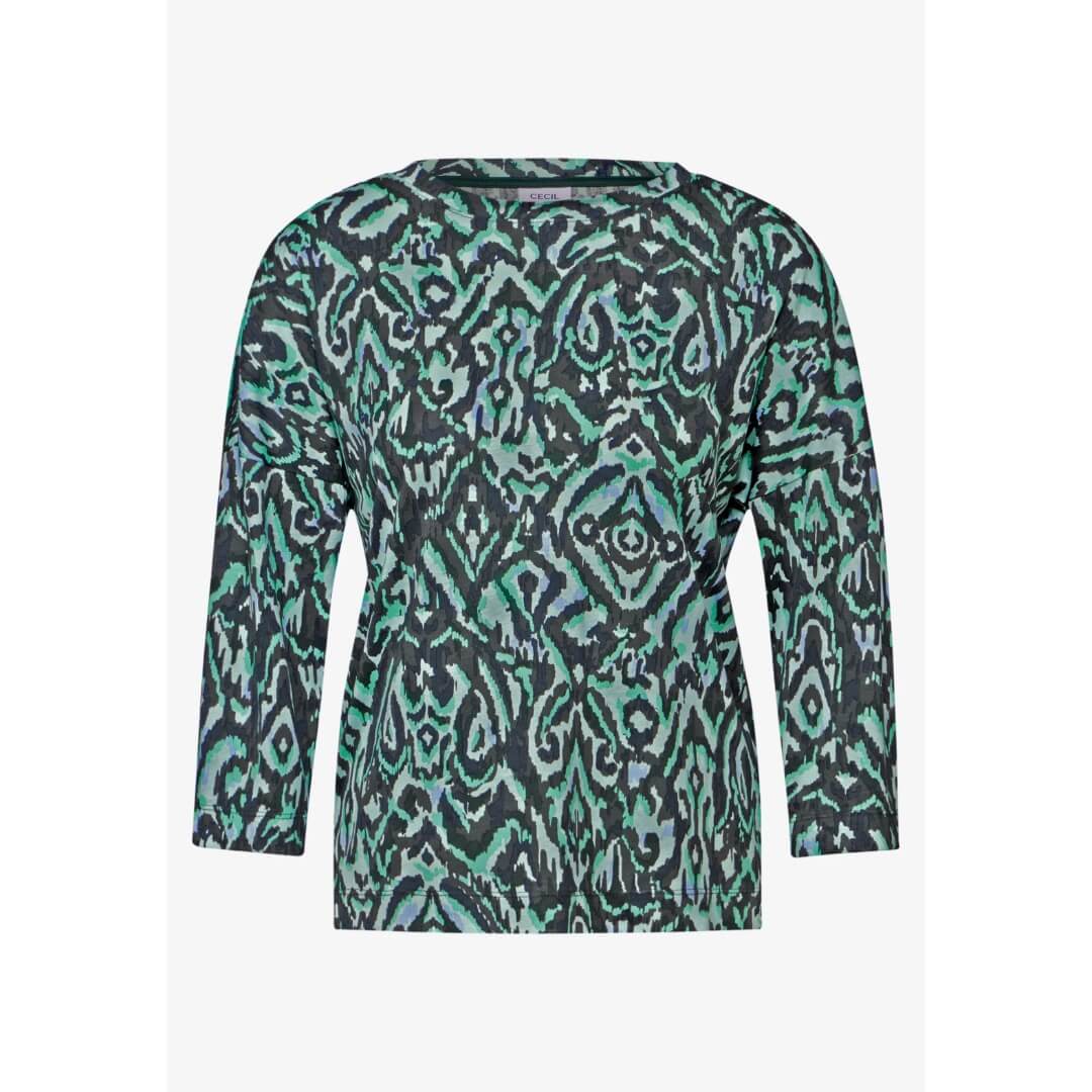 Cecil kuosipaita 3/4, vihreä - Moment.fi