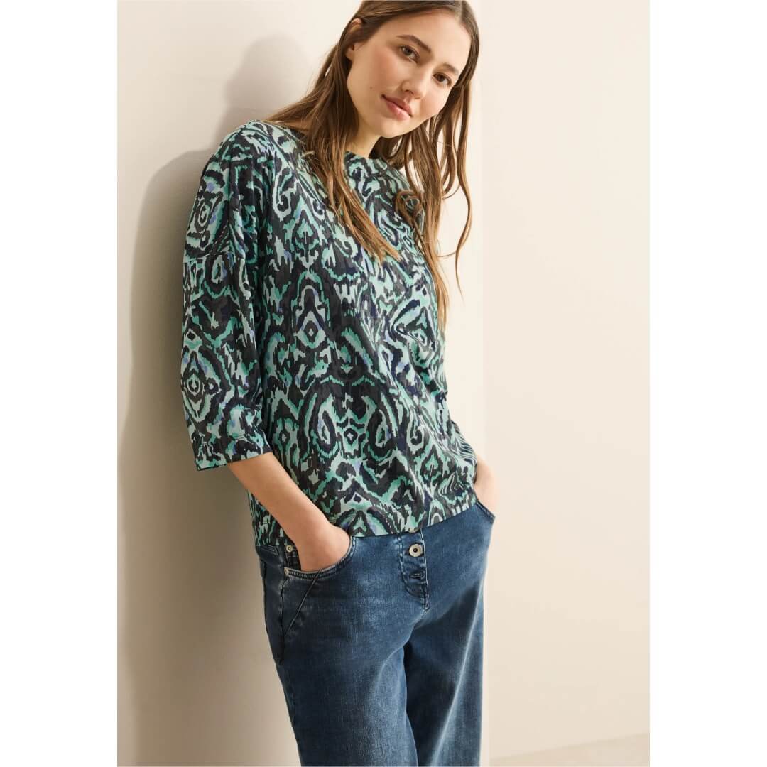 Cecil kuosipaita 3/4, vihreä - Moment.fi