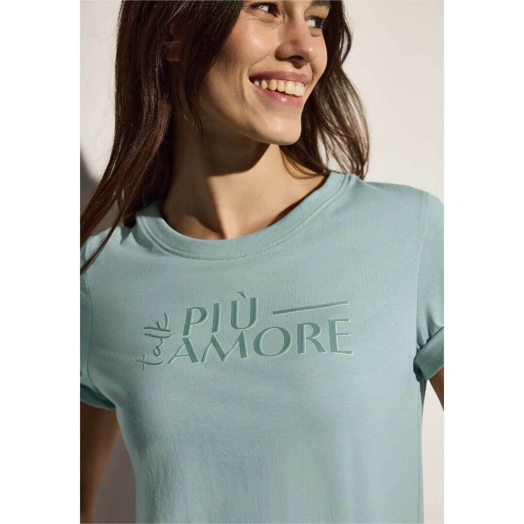 Cecil t-paita printti, vaaleanvihreä - Moment.fi