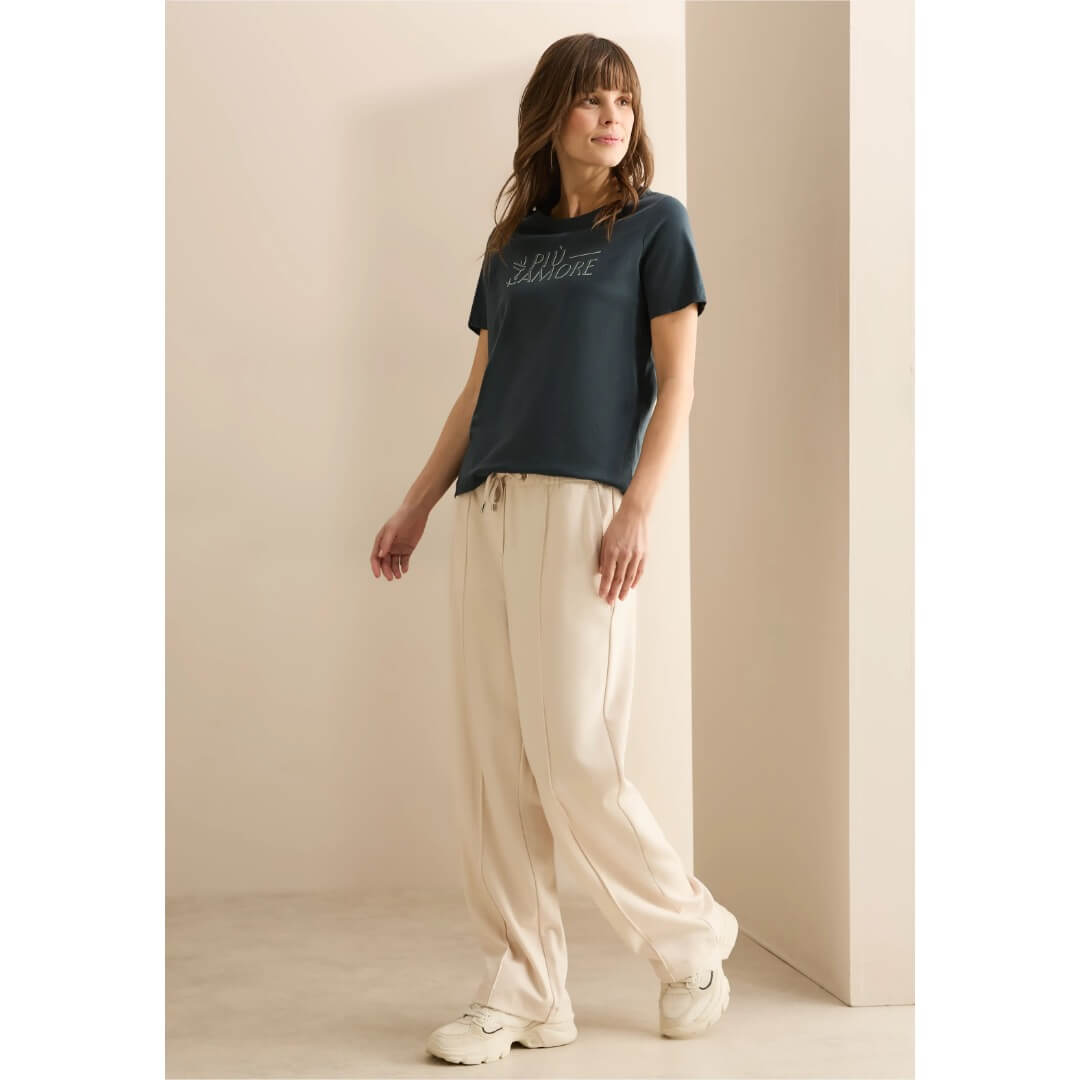 Cecil t-paita printti, tummanvihreä - Moment.fi