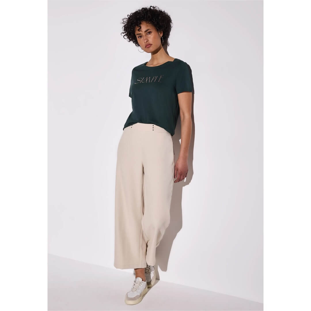 Street One t-paita modaali, tummanvihreä - Moment.fi