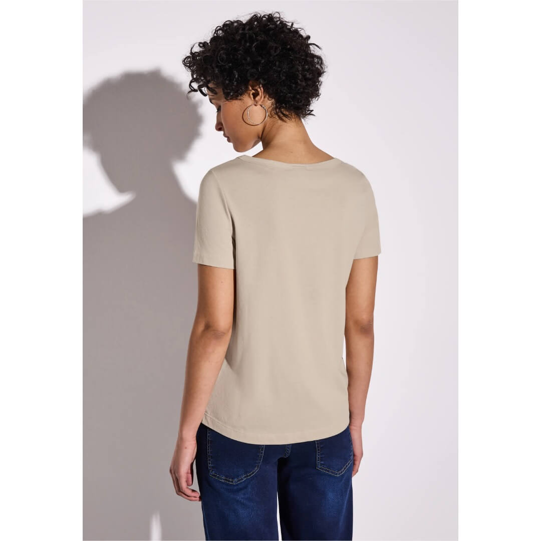 Street One t-paita modaali, beige - Moment.fi