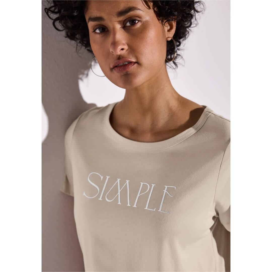 Street One t-paita modaali, beige - Moment.fi