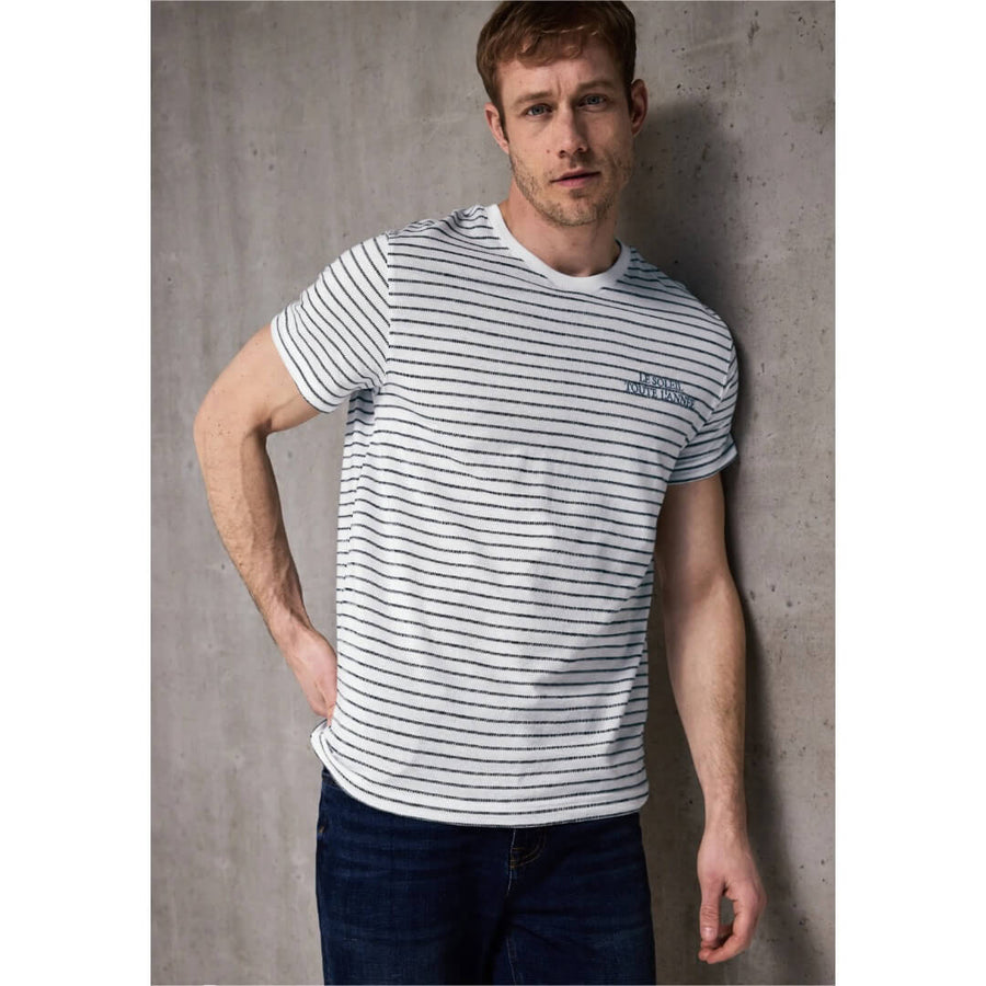 Street One t-paita raita, valkoinen - Moment.fi