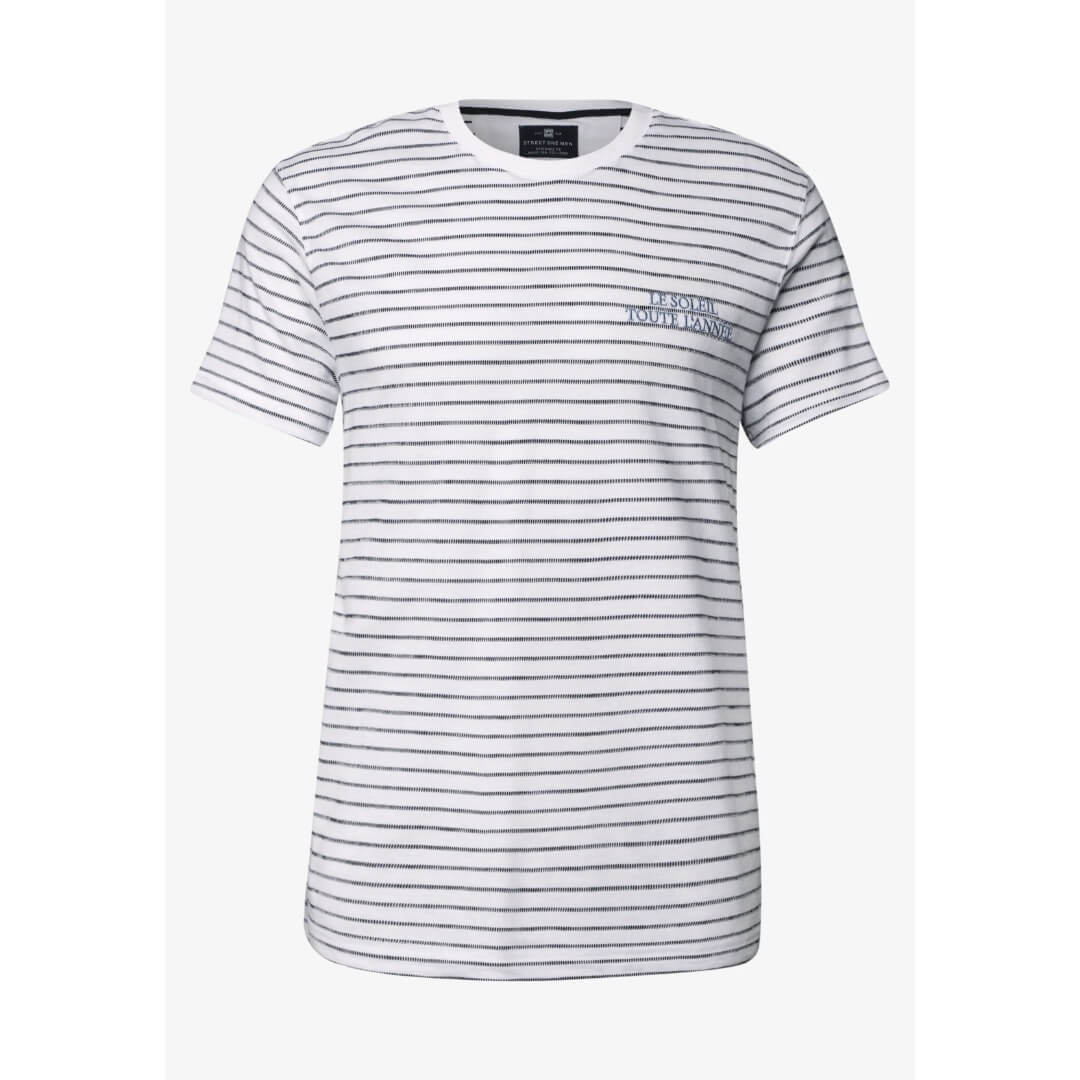 Street One t-paita raita, valkoinen - Moment.fi